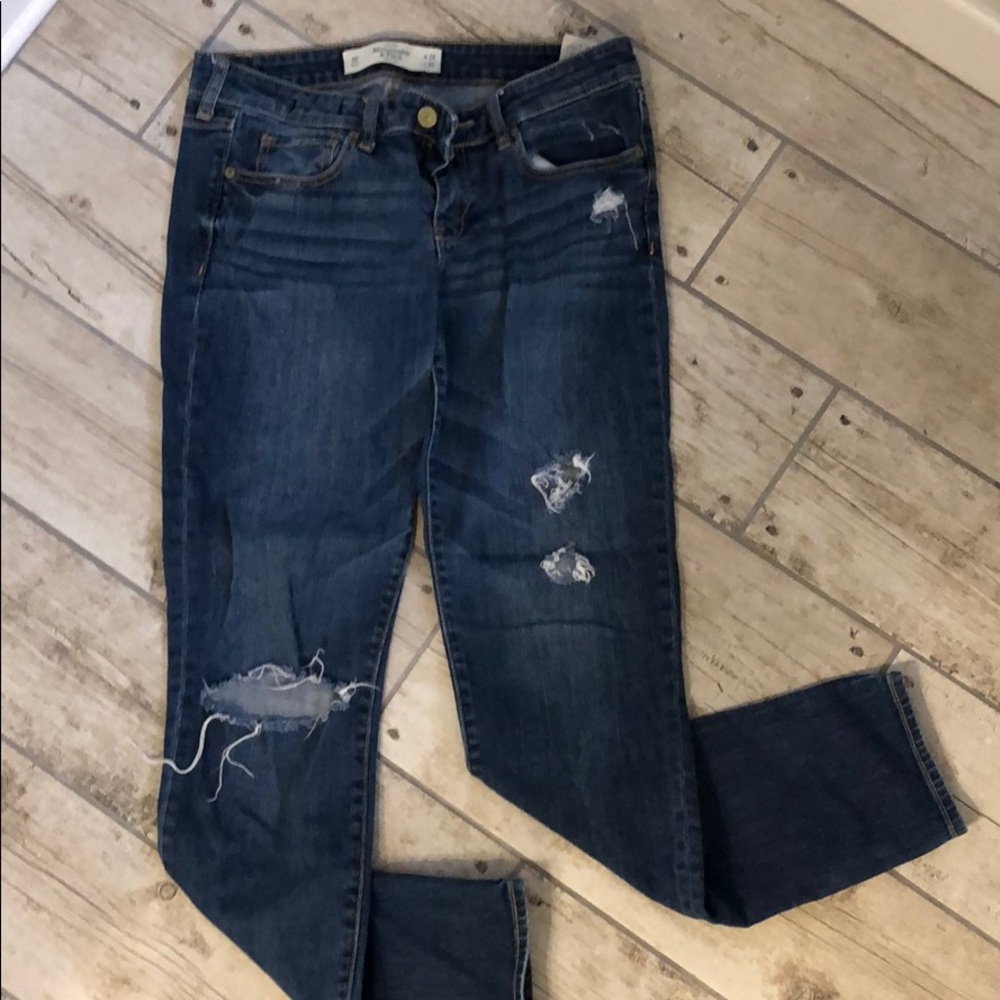 Abercrombie distressed skinny jeans